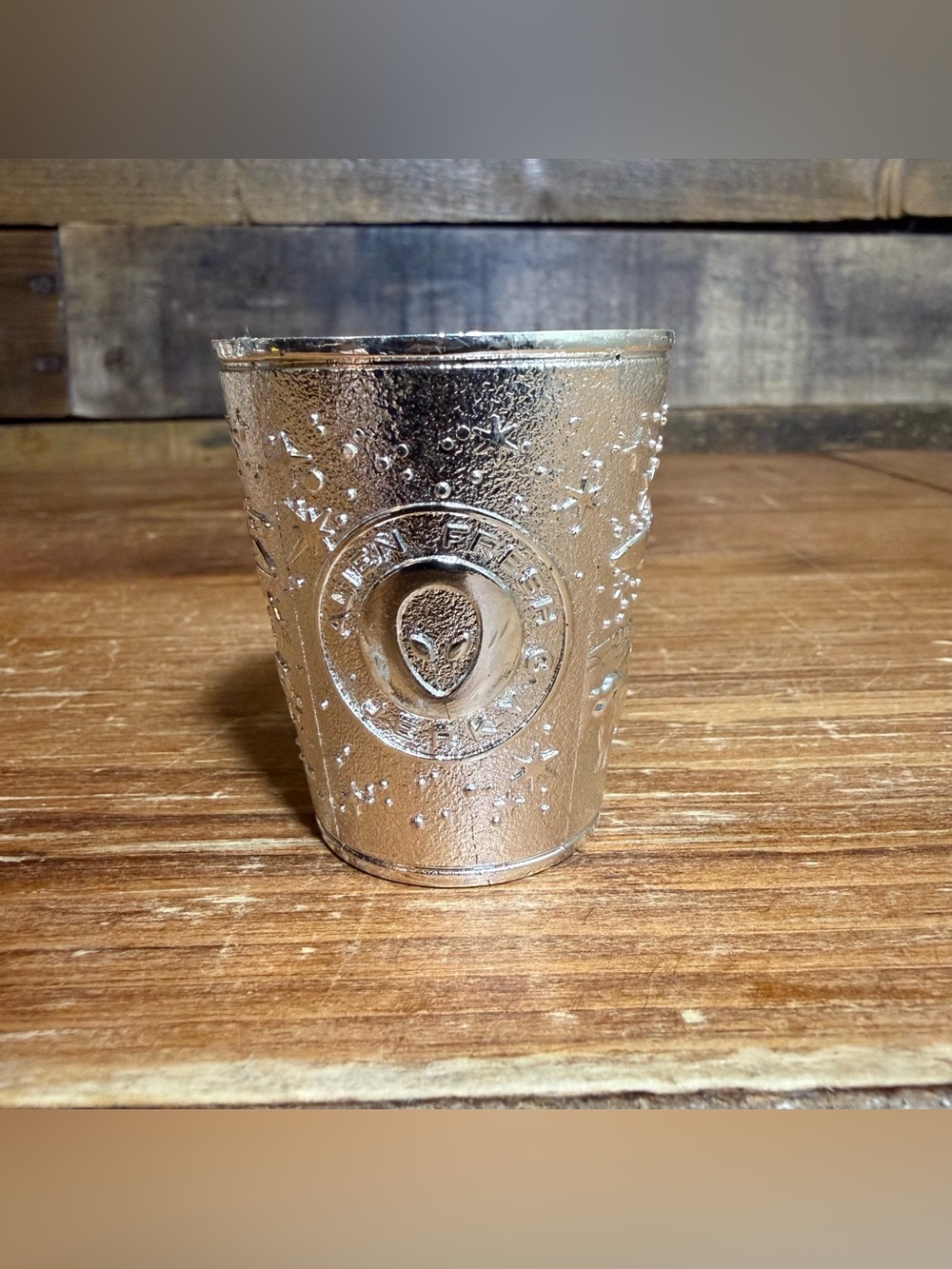 ALIEN FRESH JERKY - Silver Tone Shot Glass - The UFO Hotel